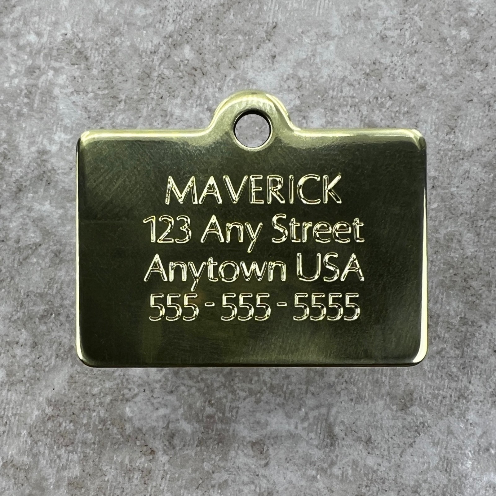 Custom Engraved Dog Tags Personalized Dog Collar Pet Tags BRASS SECRET AGENT