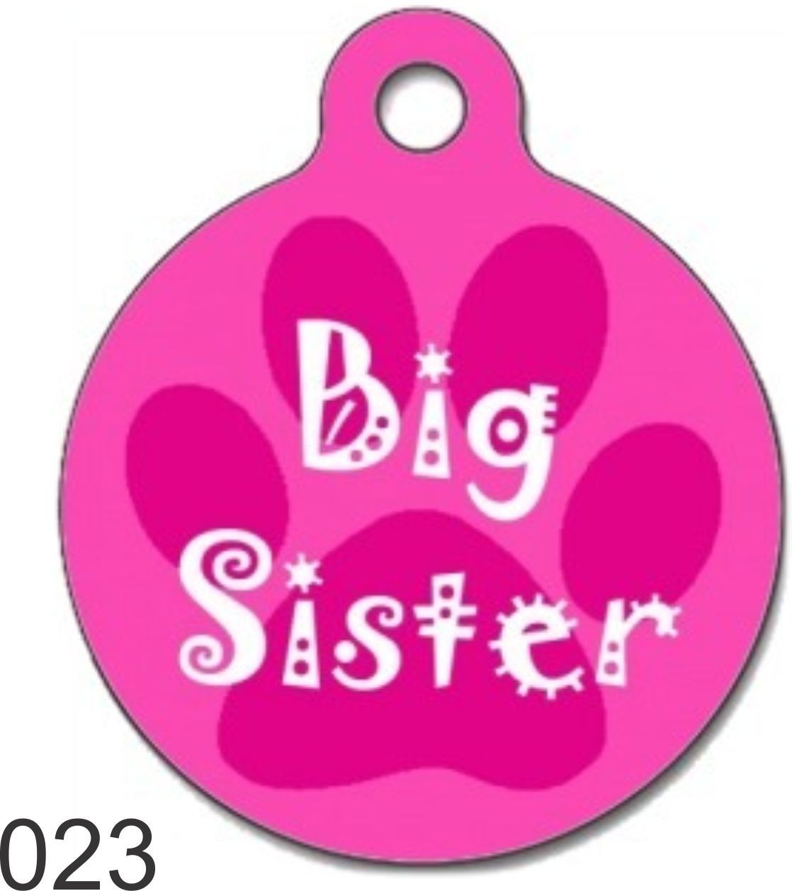 Pet Tags Personalized Pet ID tag for Dog and Cat ROUND Tag unique PINK Heart