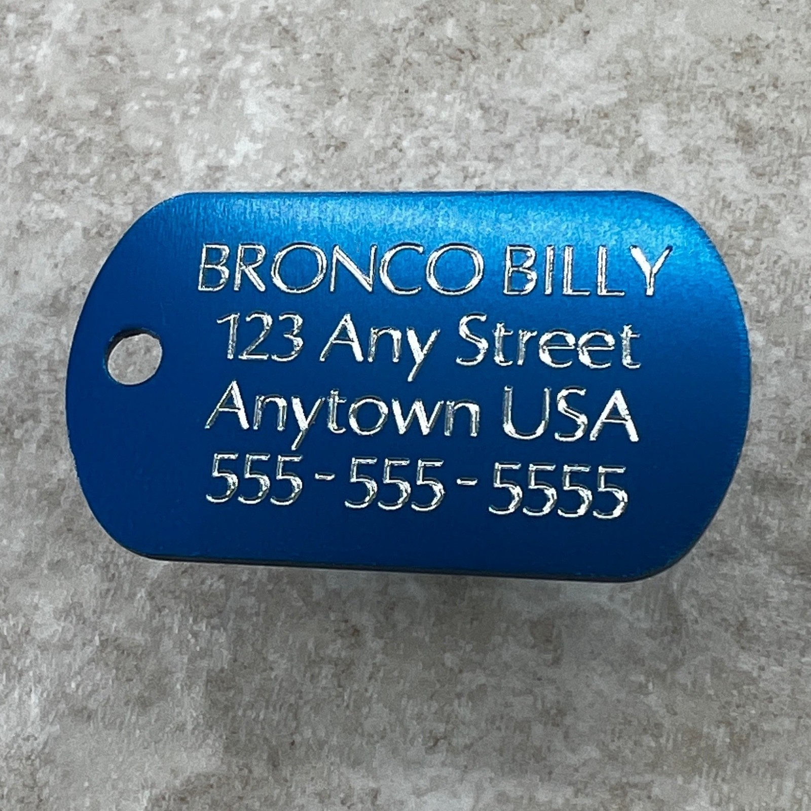 Custom Engraved Tags Personalized Luggage Tag MINI MILITARY Dog Tag MINI BLUE