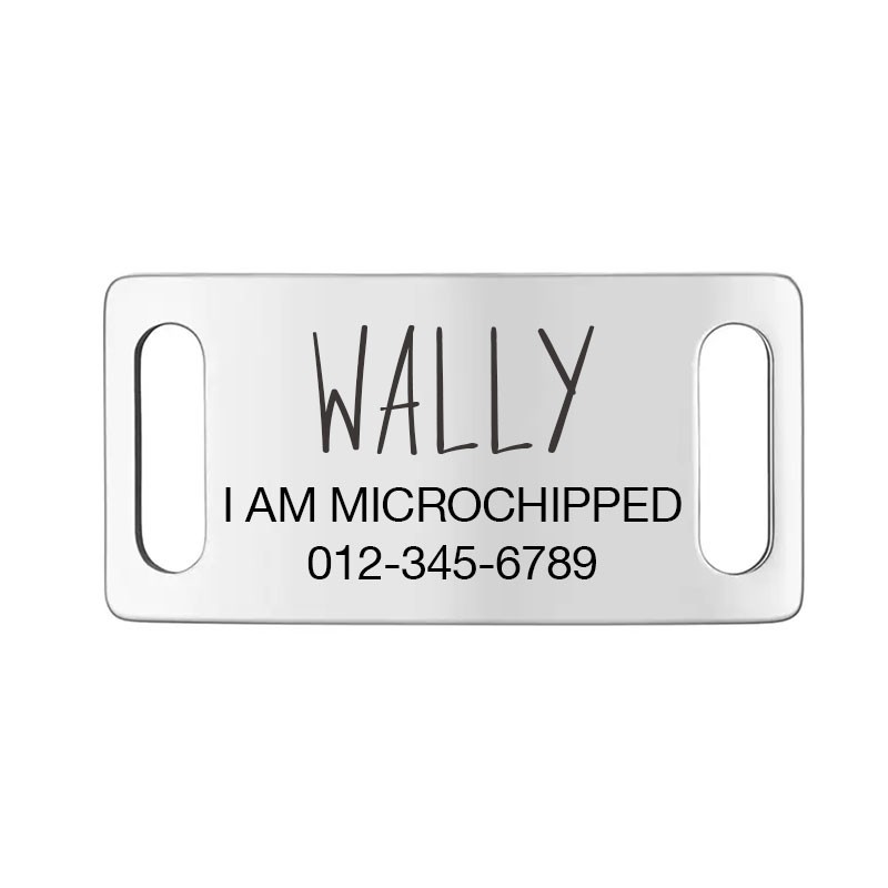 Custom Engraved Easy-On Slide On Dog Tag for Collars – Pet Tags Silent No-Jingle