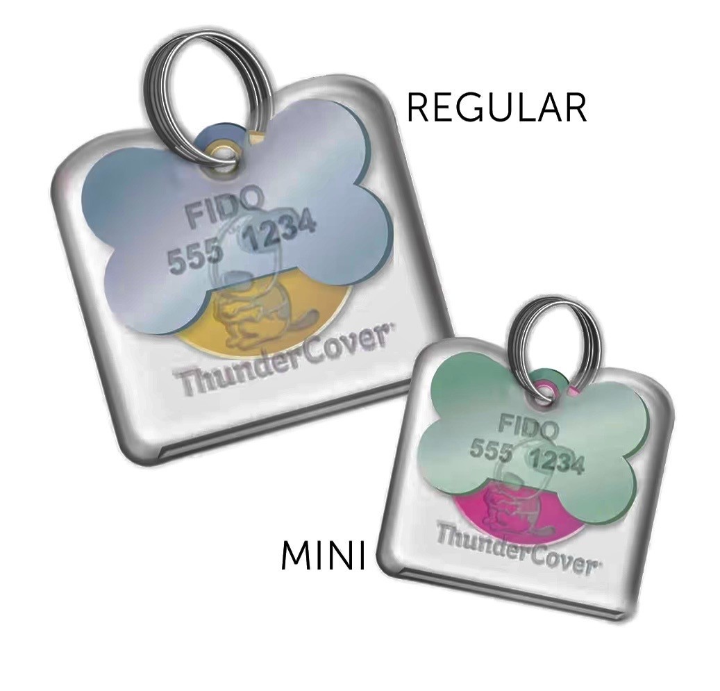 ThunderCover Dog Tag Silencer, Standard, Clear