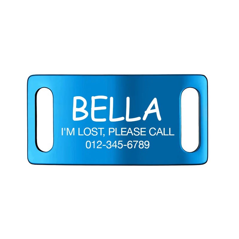 Custom Engraved Easy-On Slide On Dog Tag for Collars – Pet Tags Silent No-Jingle
