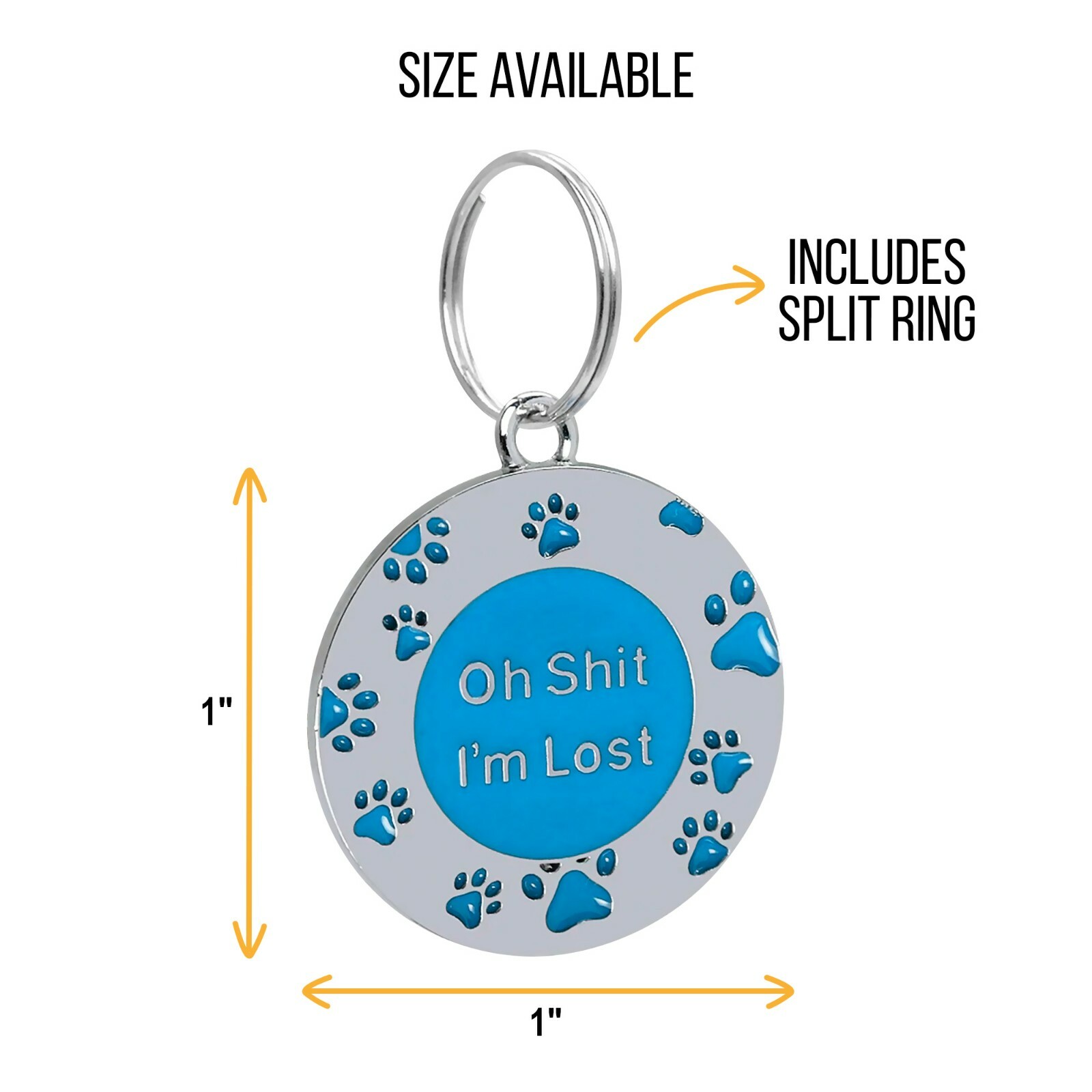 Sh*t I’m Lost Custom Funny Dog Cat Tag Engraved Pet Collar Personalized ID Tags