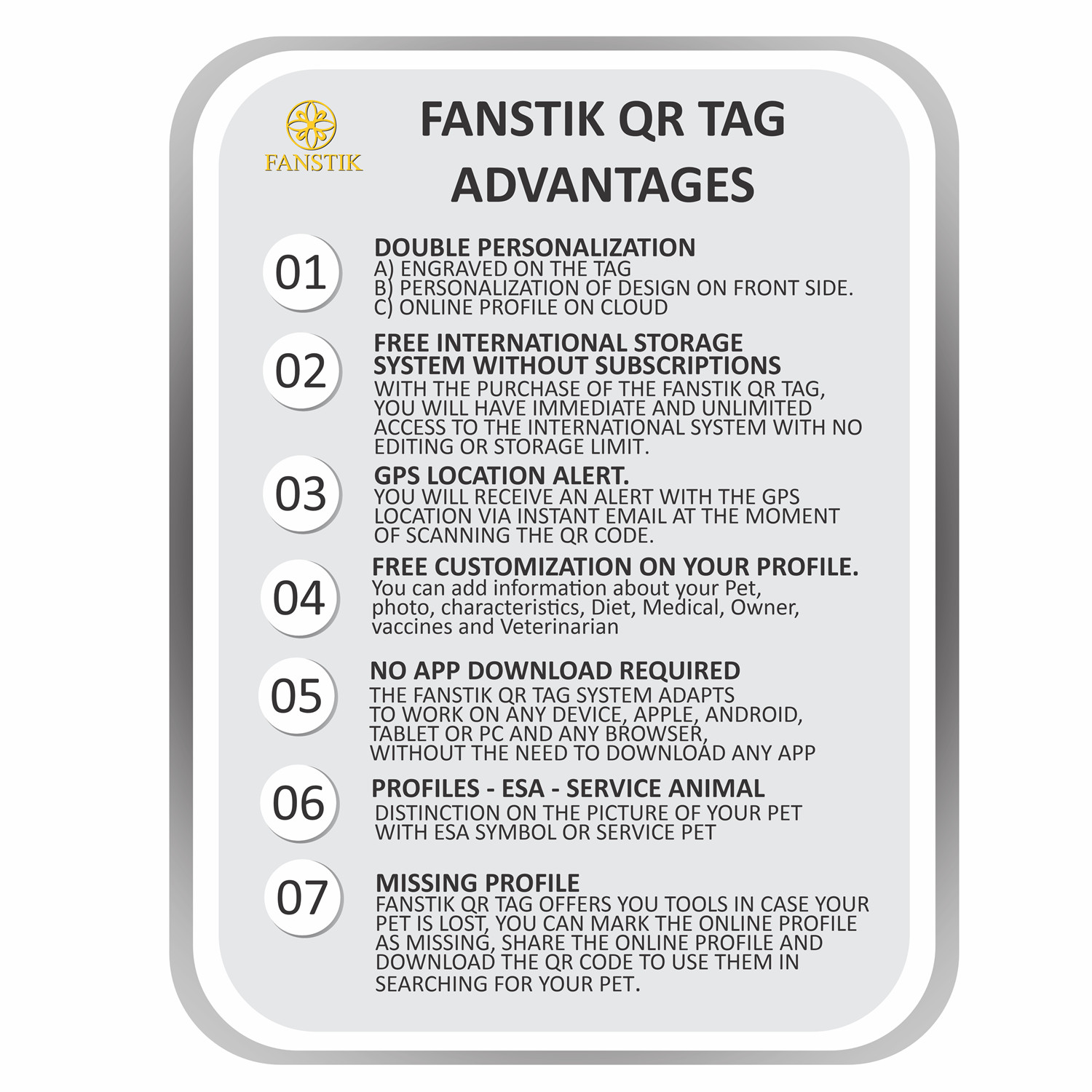 Personalized QR Code Pet Id Tag Made in USA – Custom Tag & Web App. Illustration