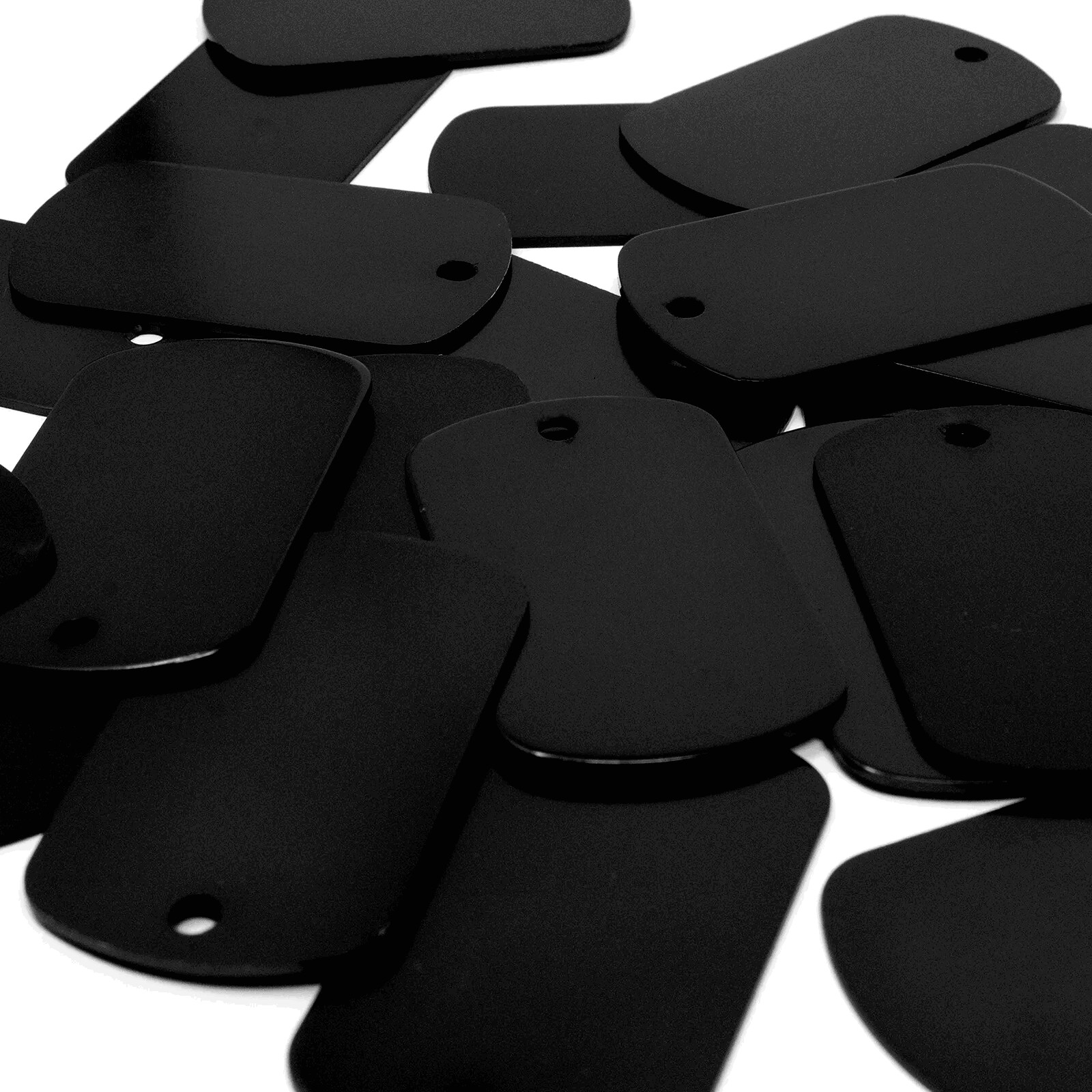 WHOLESALE LOT 500PCS 9 COLORS BLANK DOG TAG SHINY Aluminum ARMY MILITARY SPEC