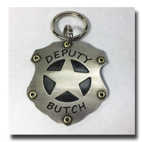 Deputy Marshall Police Badge Dog Tag ID-Pet ID Dog Name Tag Free Engraving