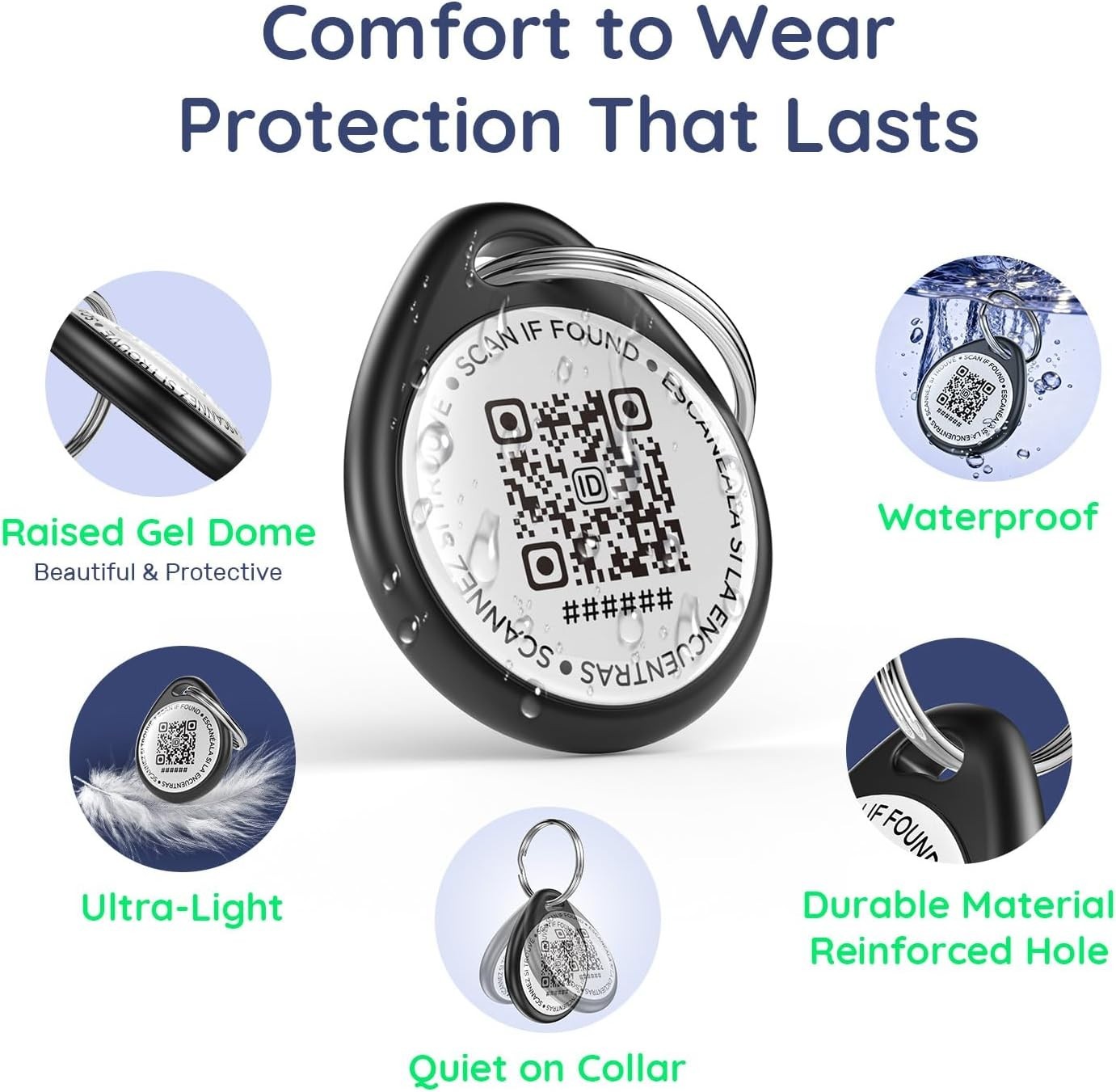 QR Code Dog Tag and Cat Tag, Scan to Reunite Faster, Waterproof and Durable, …