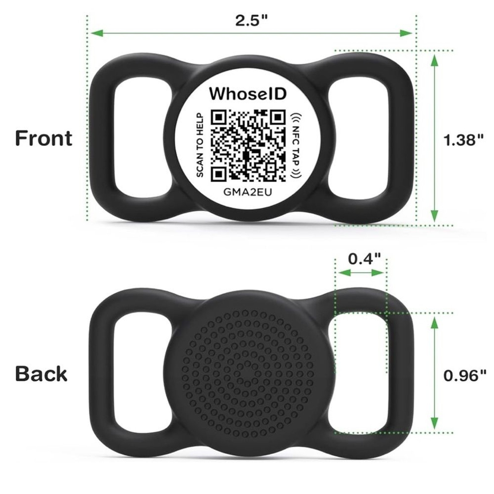 QR Code Dog Tag with NFC Personalized Pet ID Tag