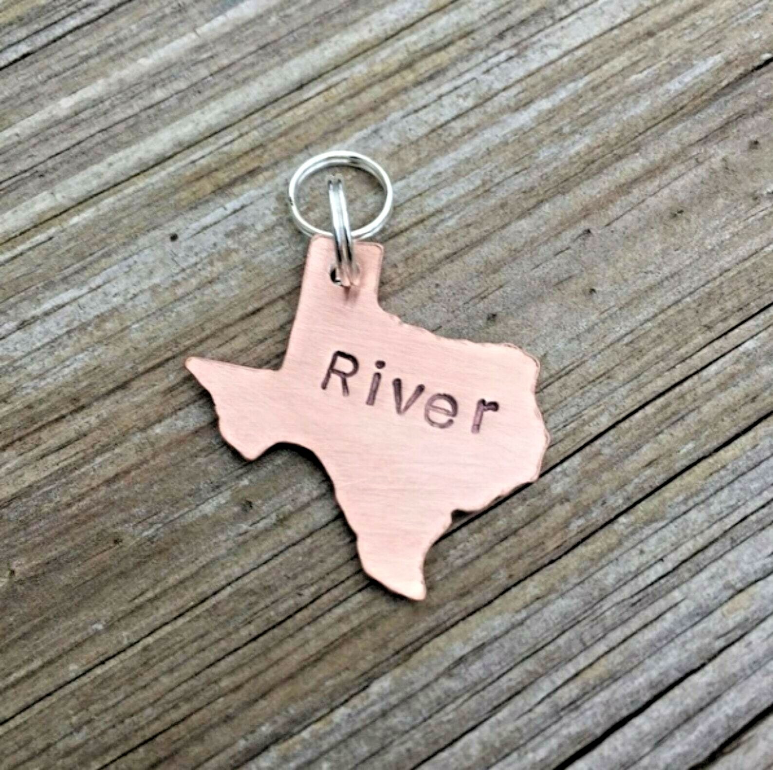 State of Texas | Dog Pet Name Custom Engraved Personalized Cute ID Tag for Dogs
