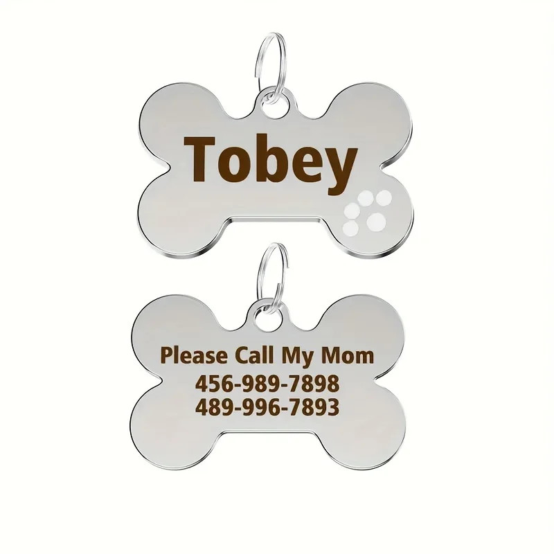 Custom Engraved Zinc Alloy Pet ID Tag Custom Pet Universal Tag Anti-Lost Design