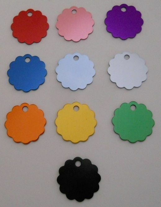 Pet Dog Cat Blank tags Bulk shelters rescues 5 pc lots Med Cloud