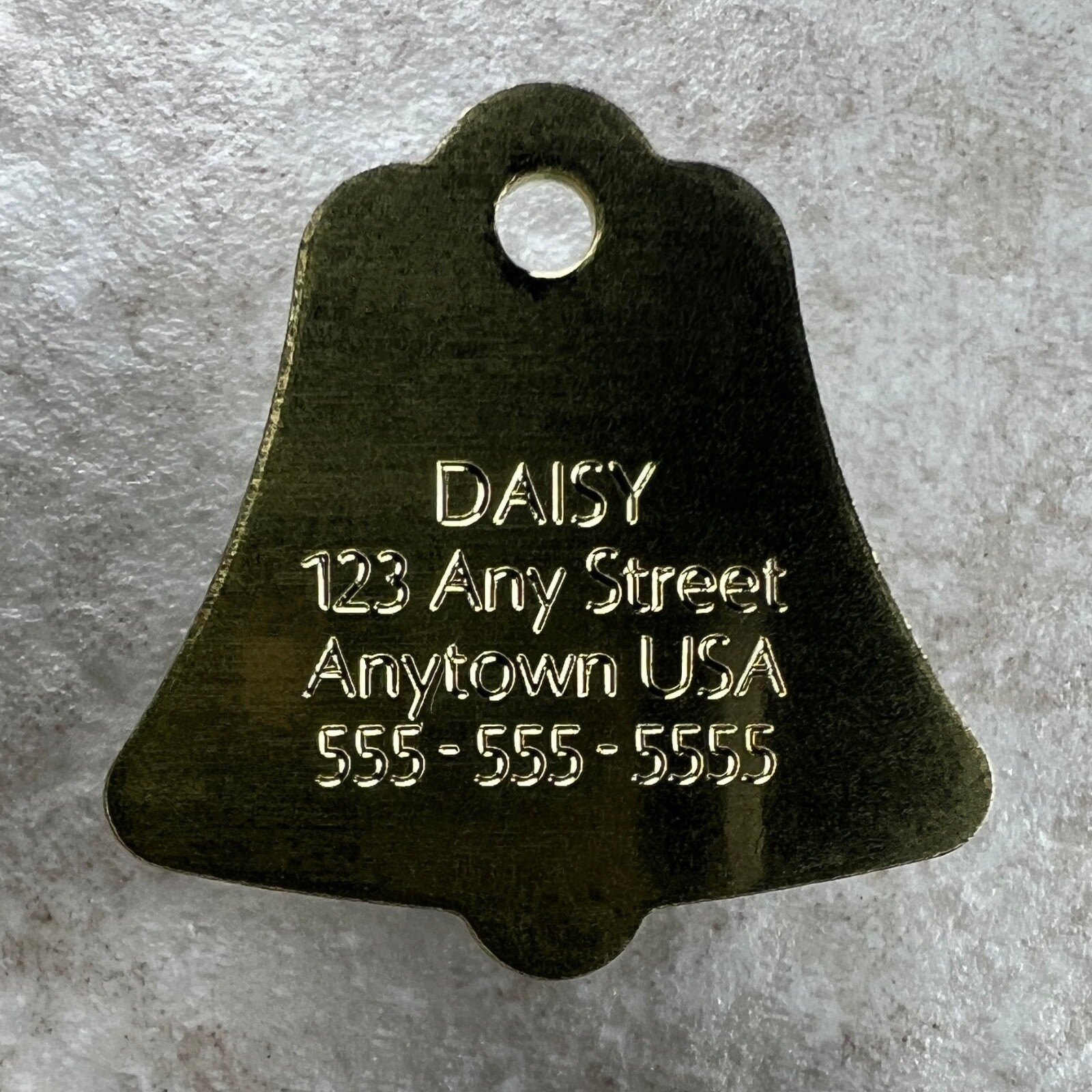 Custom Engraved Dog Tags Personalized Dog Collar Pet Tags Engraved ID BRASS BELL