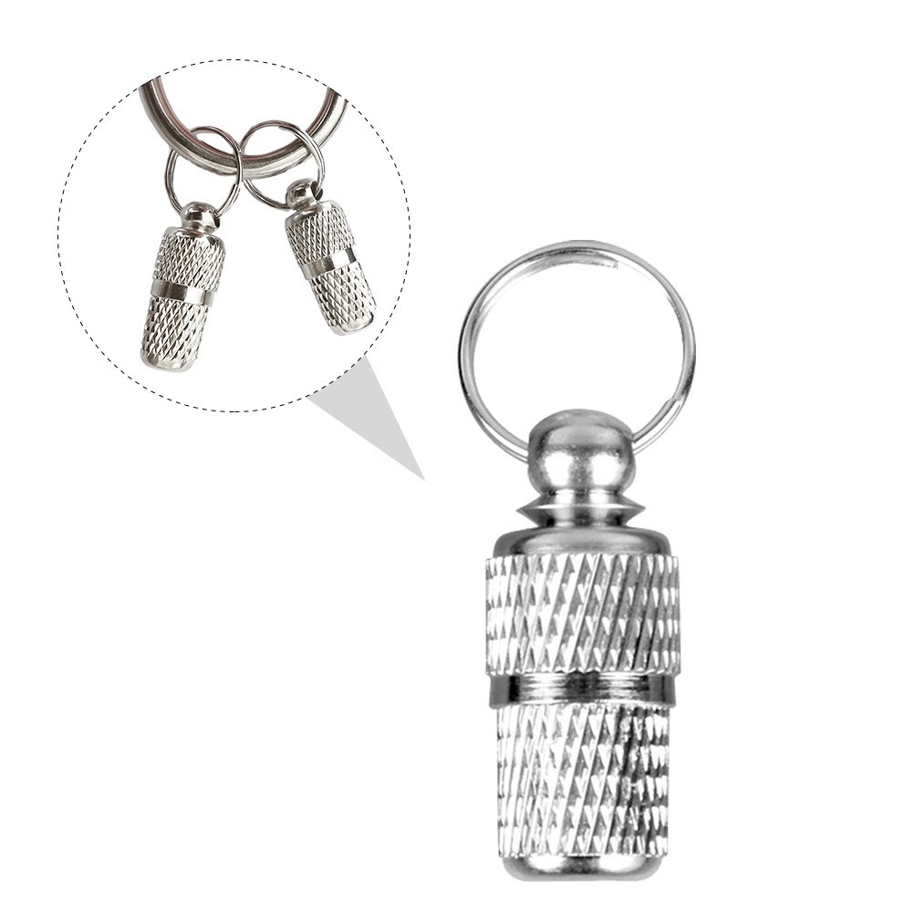 6Pcs Reusable Pet Id Tubes Silver Brass Collar Tags for Dog Cat Safety