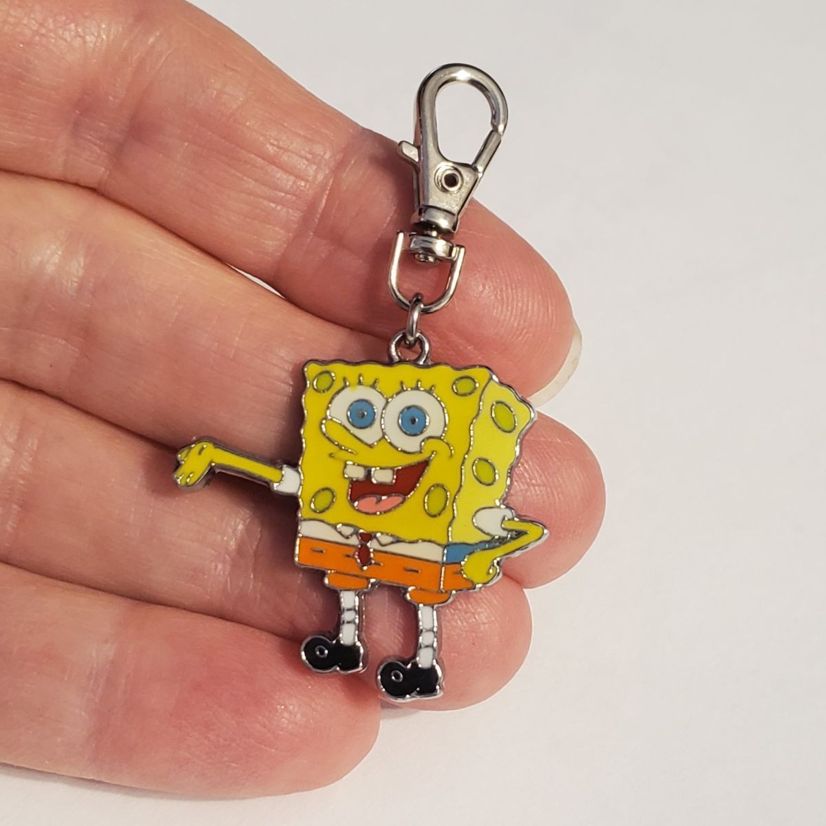 SPONGEBOB BAG CHARM ZIPPER PULL BACKPACK PURSE GYM WALLET DOG CAT COLLAR JEWELRY