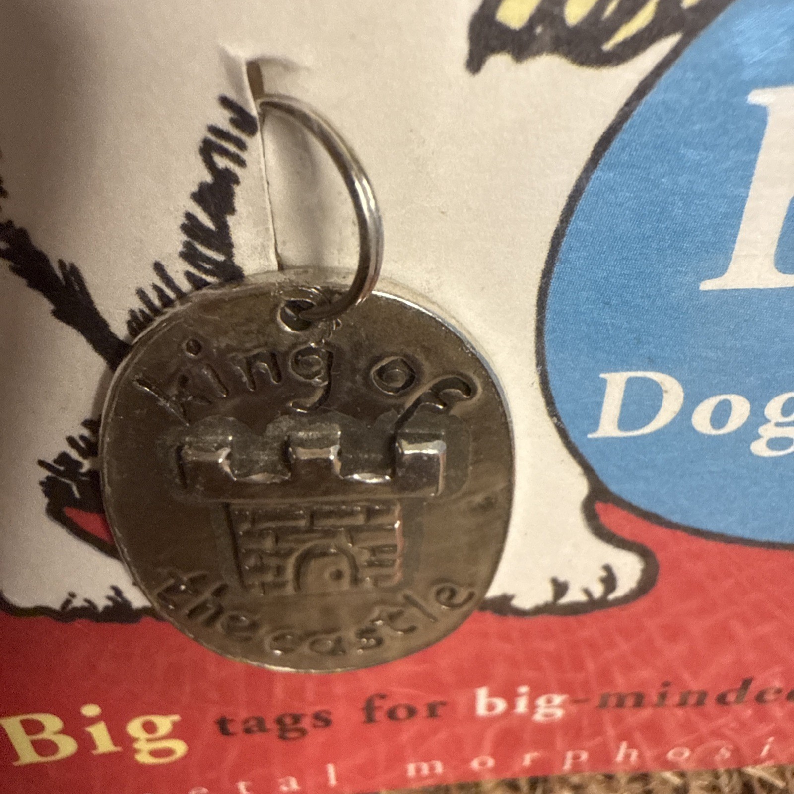 New 100% Lead Free Pewter Pet Tag ‘King of Castle’ Metal Morphosis Engravable M1