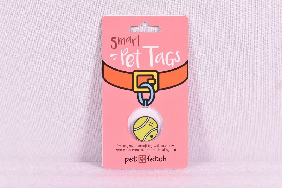 Pet Fetch Smart Pet Tags Lost Pet Retrieval System ” # Tennis Ball “
