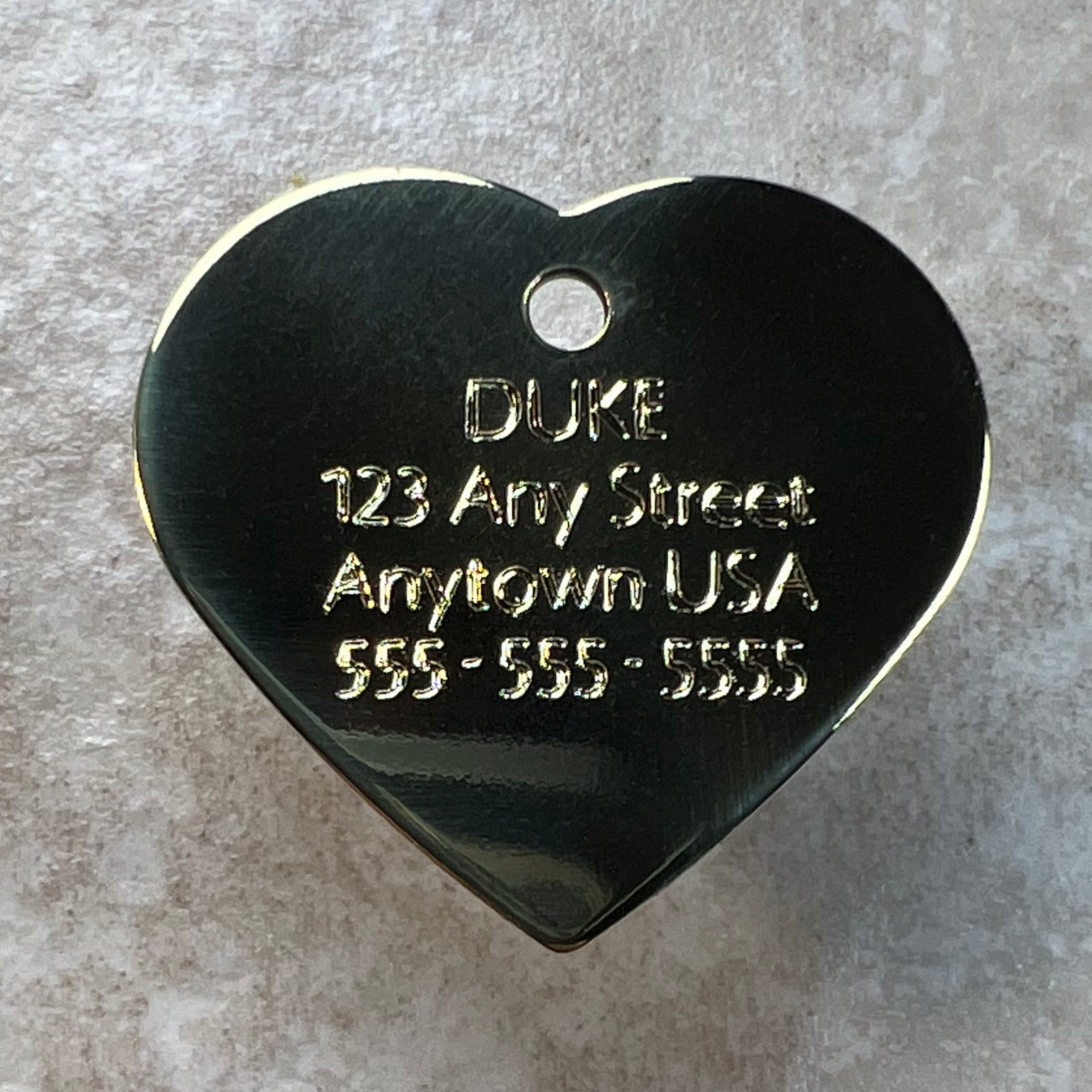 Custom Engraved Dog Tags Personalized Dog Collar Pet Tags Bone Pet BRASS HEARTS