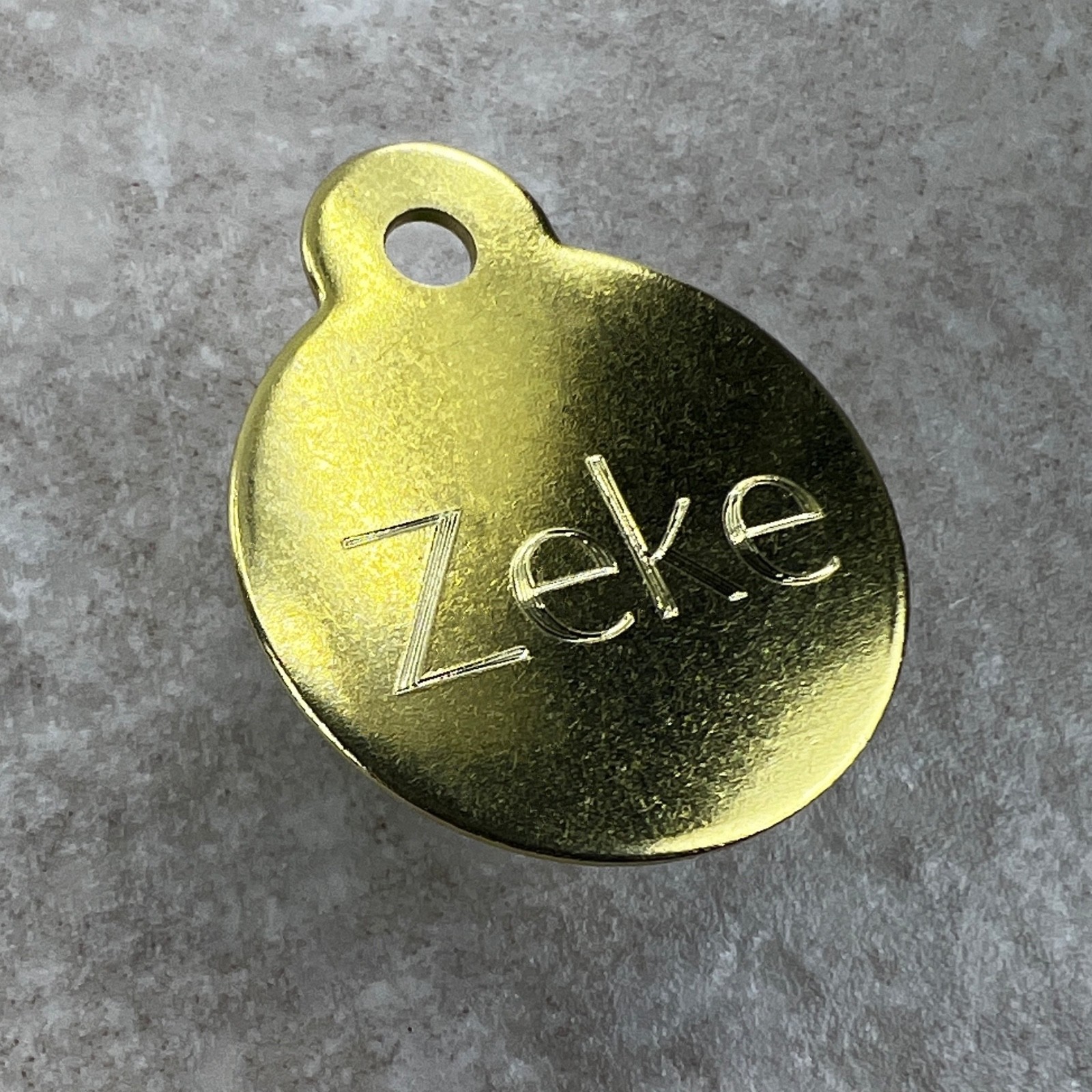 Custom Engraved Dog Tags Personalized Dog Collar Pet Tags RUSTIC BRASS MAYBERRY