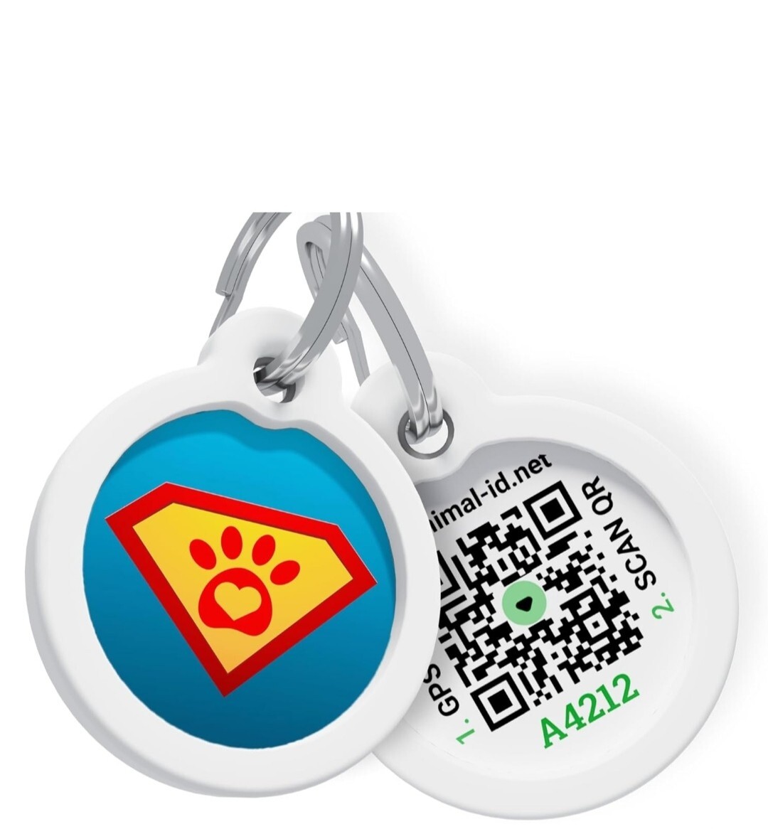QR Code Dog Tag Silent Id Pet Tags Personalized Name Plate with Online Profil…