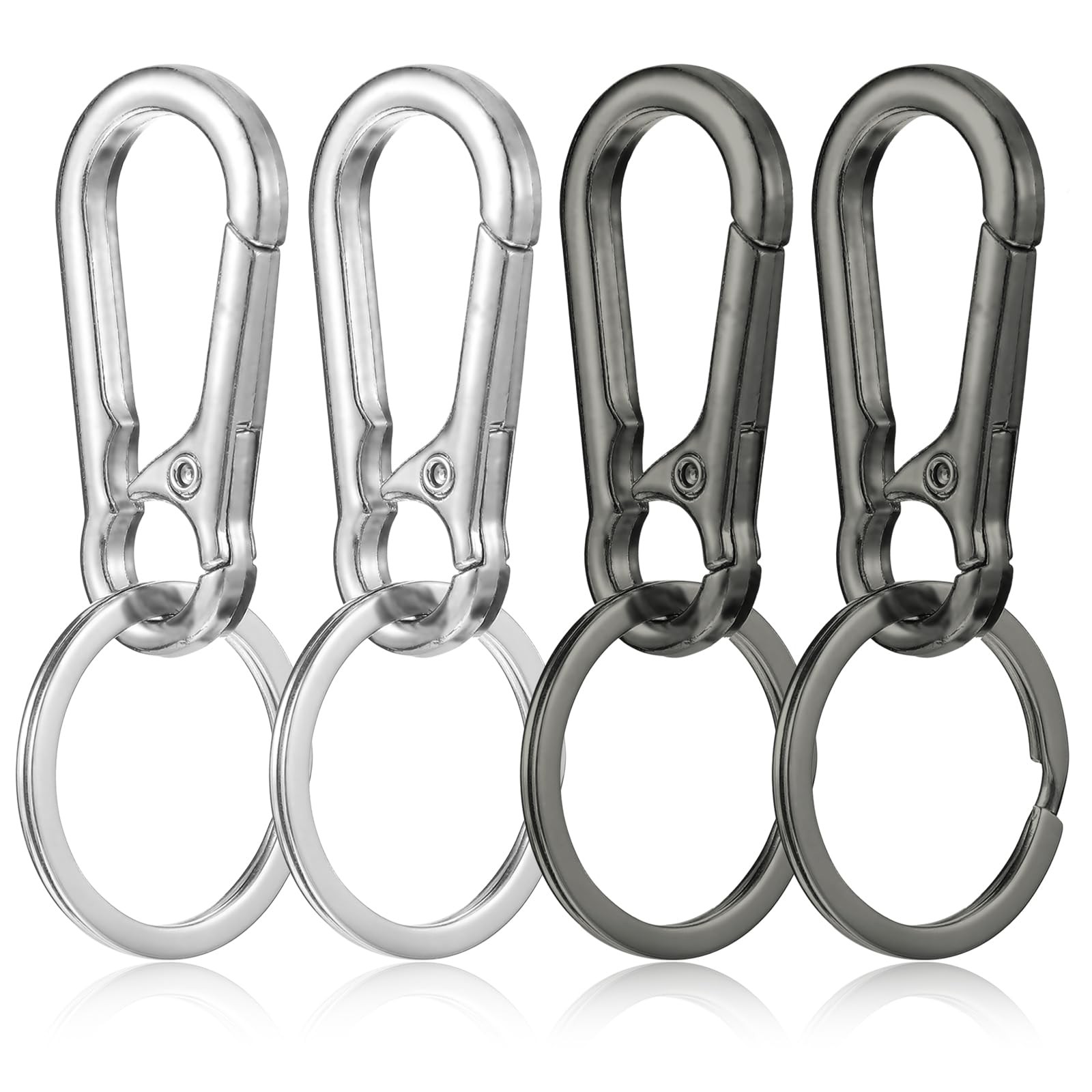 Heavy Duty Dog Tag Clip 4 PCS Mini Carabiner for Pet Collars Harnesses