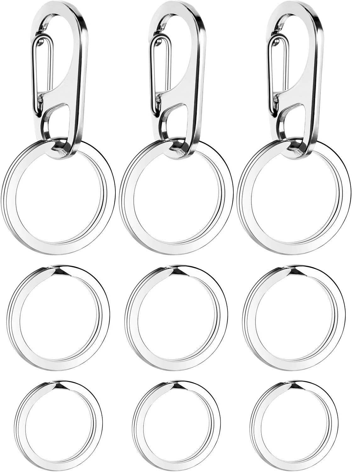 3 Sets of Stylish Pet ID Tags and Rings for Collars – No-Jingle, Fits All Sizes