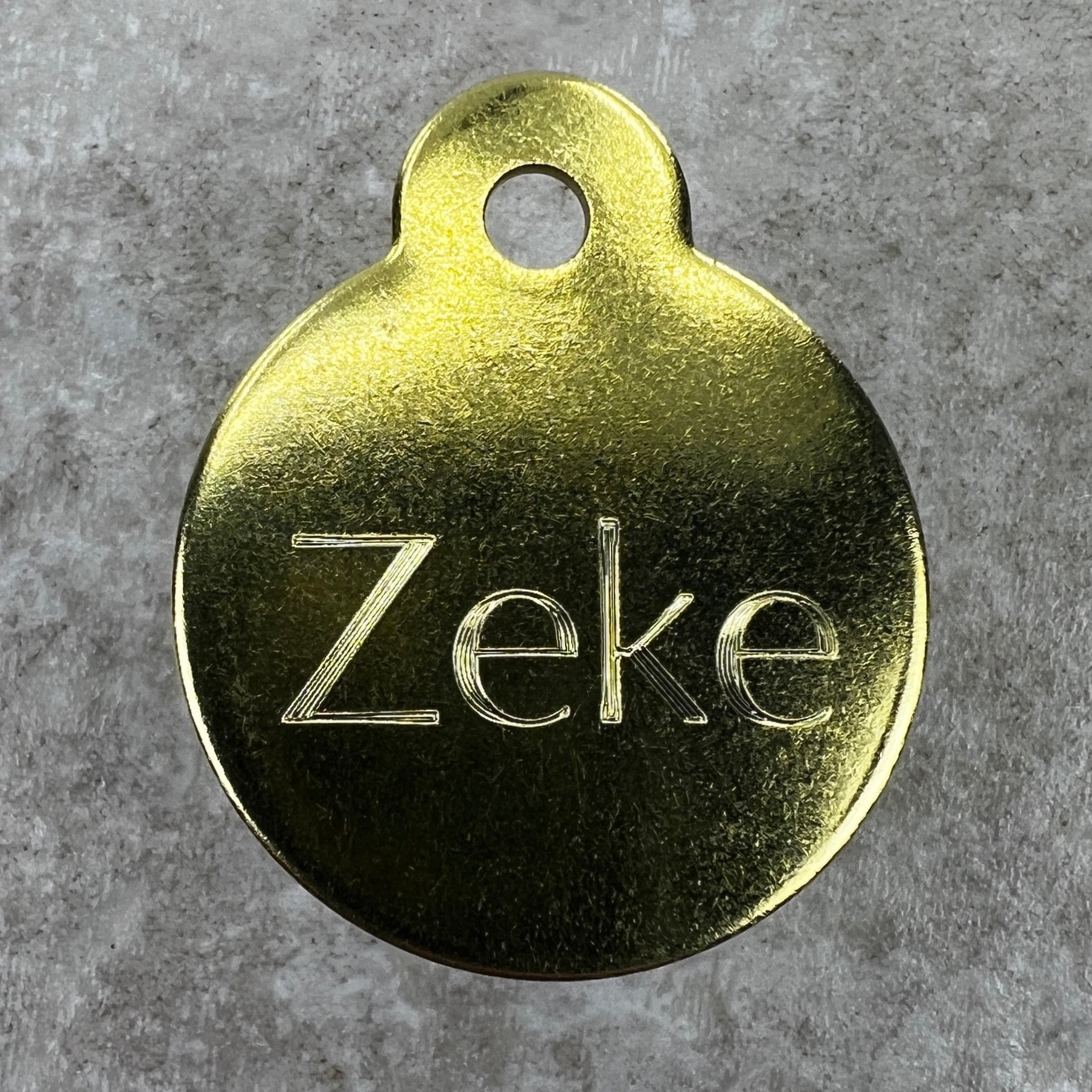 Custom Engraved Dog Tags Personalized Dog Collar Pet Tags RUSTIC BRASS MAYBERRY
