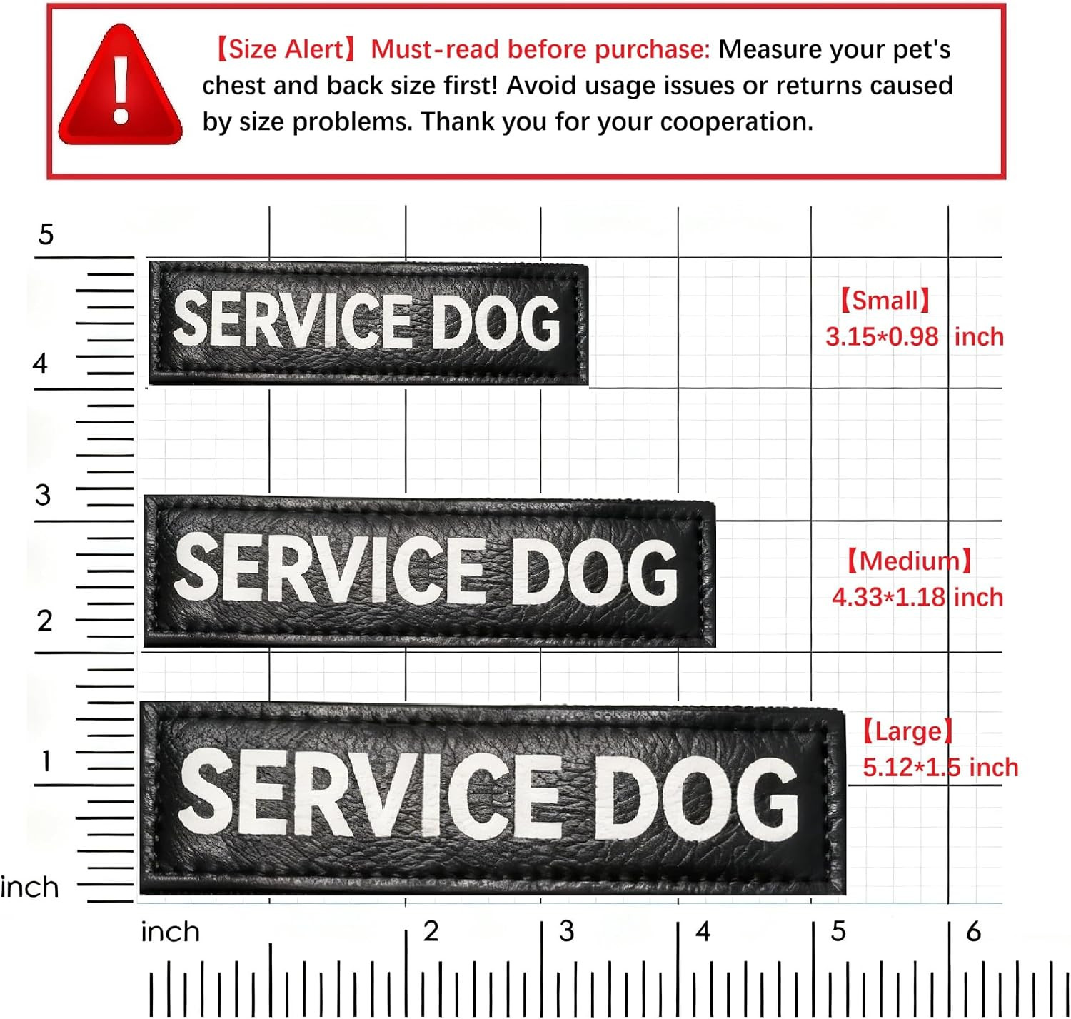 Emotional Support Animal Patches ESA Dog ID Tag Easily Attach to Collar, Harn…