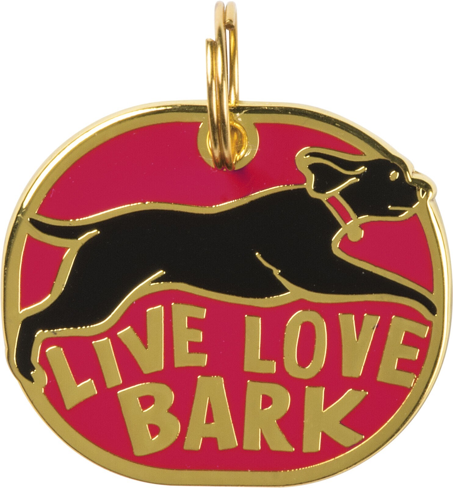“Live, Love, Bark” Enamel Dog Tag