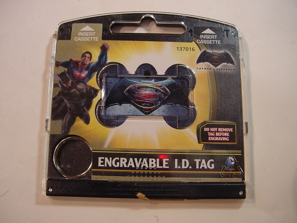 NEW – FIDO ENGRAVABLE PET I.D. TAG – SUPERMAN DOG BONE