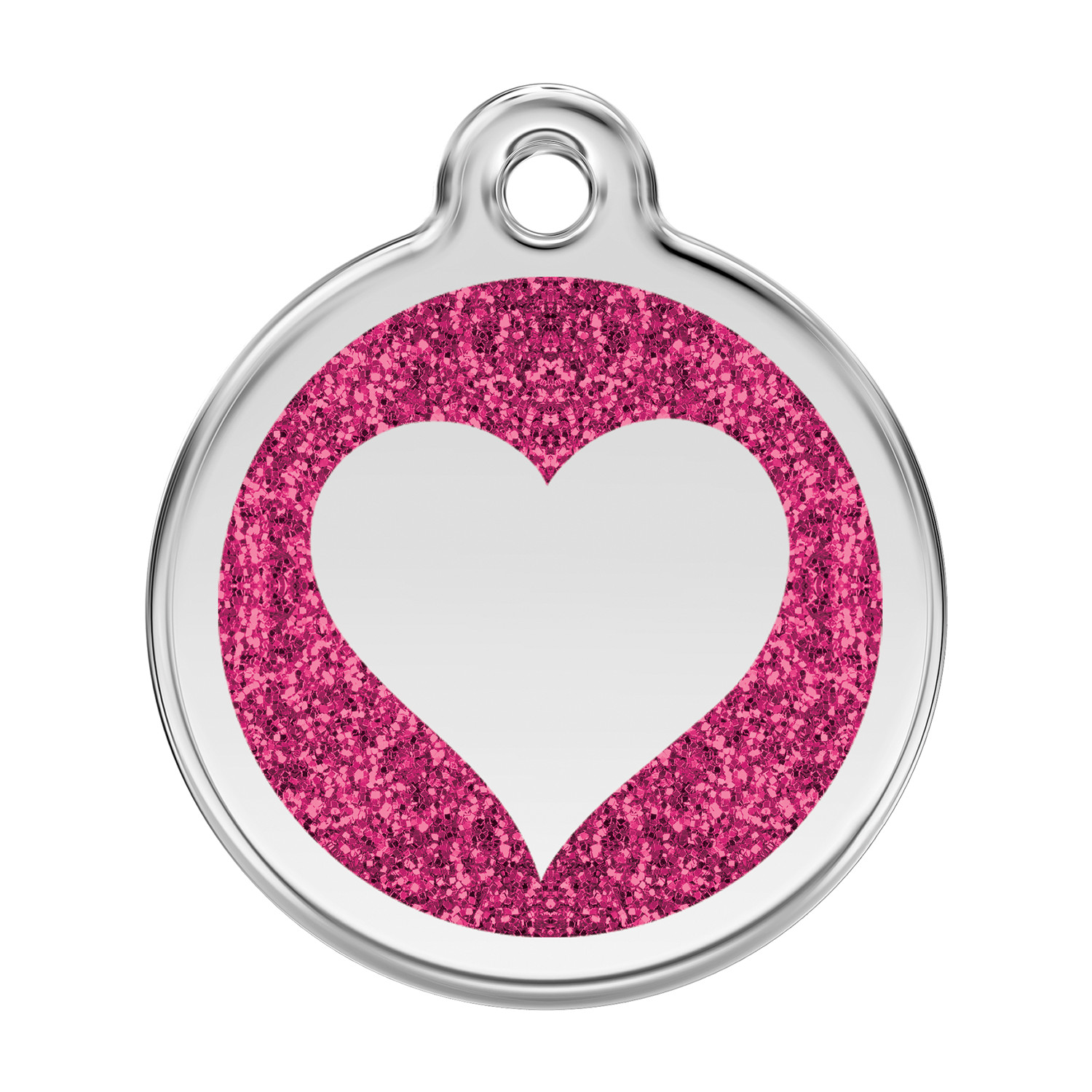 Dog Cat Pet – Red Dingo – Dog ID Tag Charm – Lifetime Guarantee – Glitter Heart