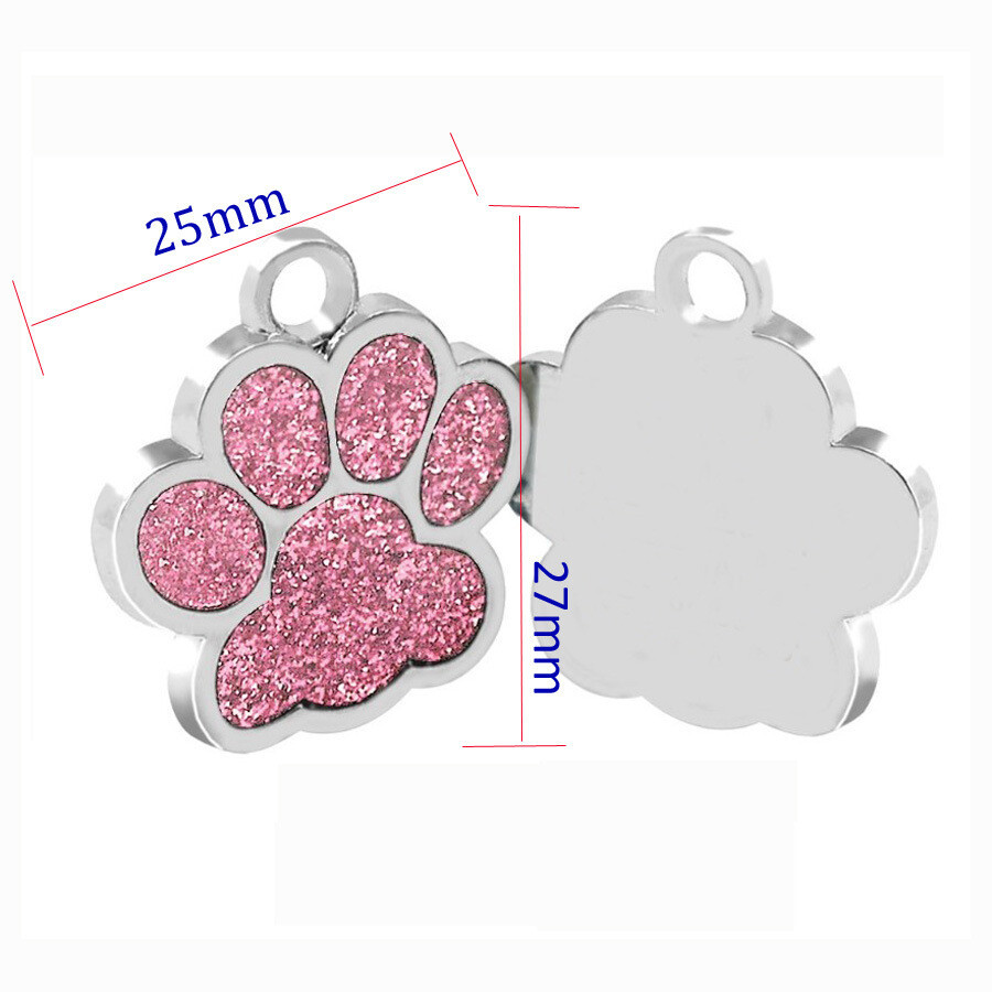 1-2Pcs Sparkling Dog Cat Tags Pet Puppy ID Name personalized engraving anti loss