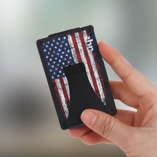 Flag Wallet for Men Minimalist Personalized Engraved Metal Wallet Slim Flag 2