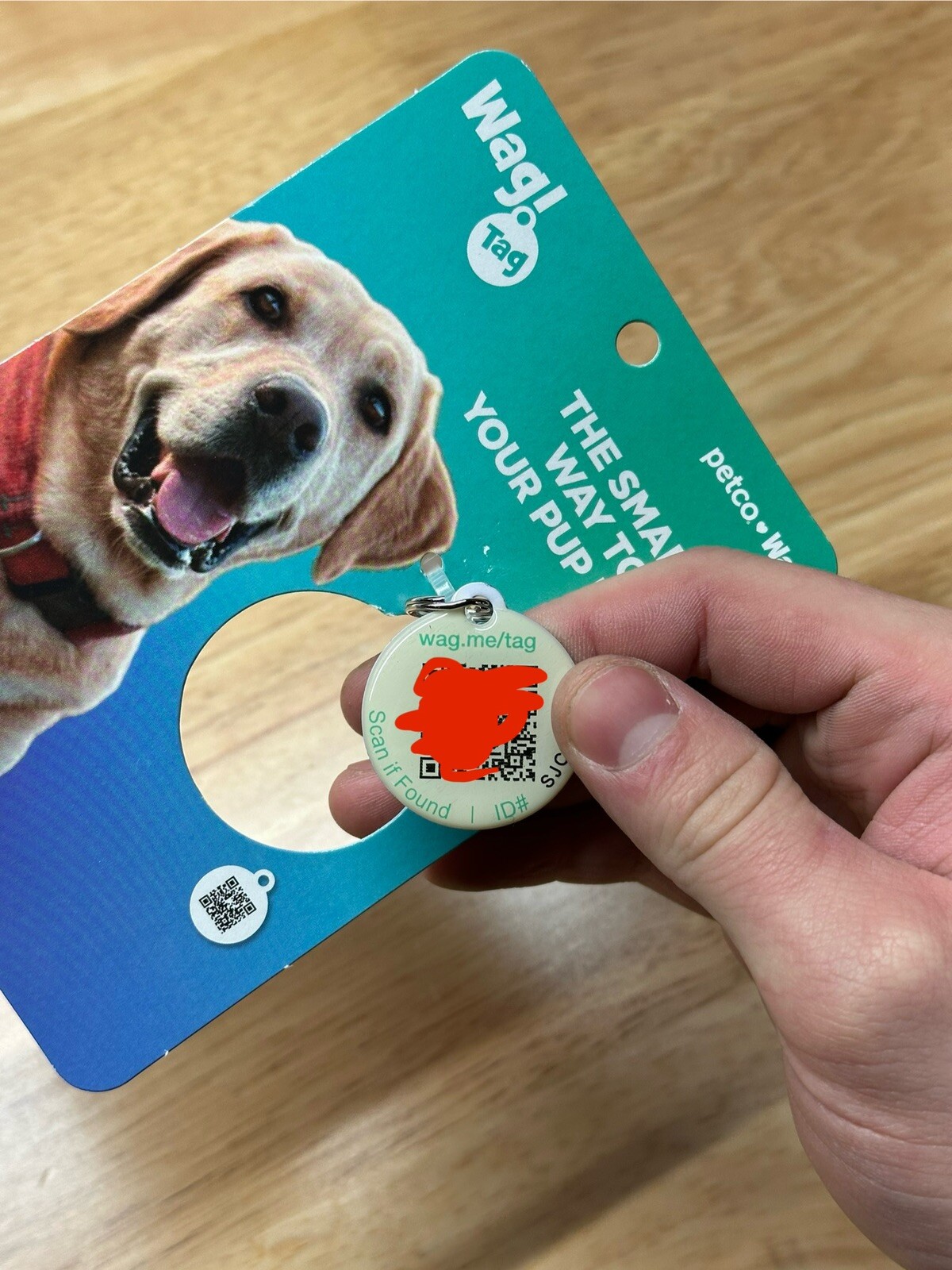 Wag! NFC & QR Code Smart Pet ID Personalized Dog Cat Tag, Online Pet Profile,