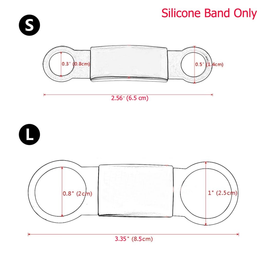 4 Pack Dog Tag Rubber Band Silicone Elastic Holder for Slide On Dog Tags Pers…