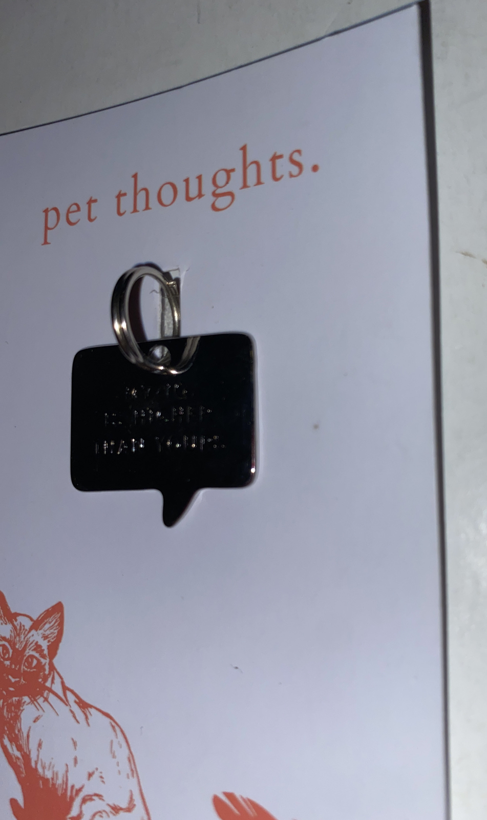 Lucky Feather Engraved Pet Collar Tag “My IQ Is Higher Than Yours”