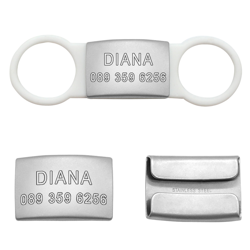 10pcs/lot Wholesale Blank Slide-On Dog Tags for Pets No Noise Pet Collar Tags