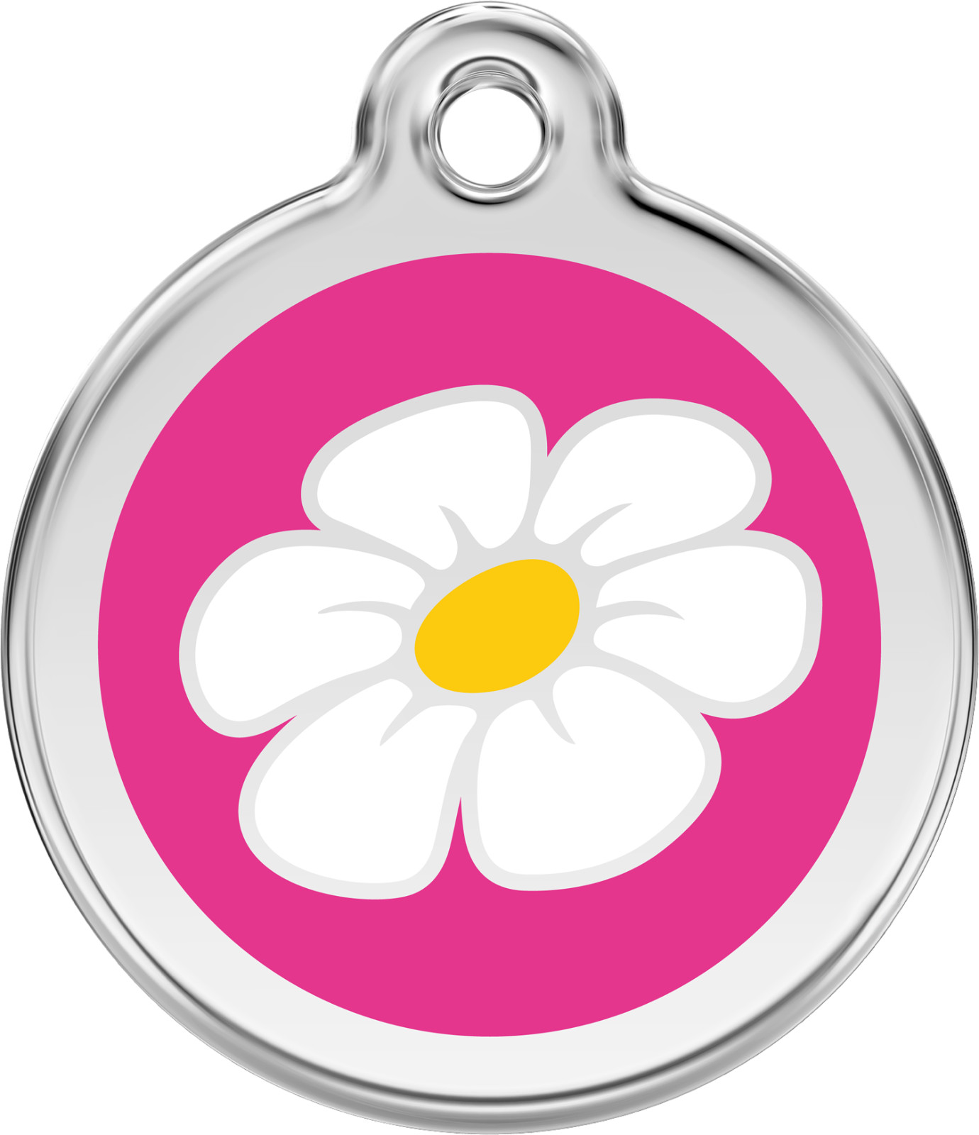 Steel Red Dingo Daisy ID Dog Tag Black Purple Blue Green Yellow Orange Red Pink