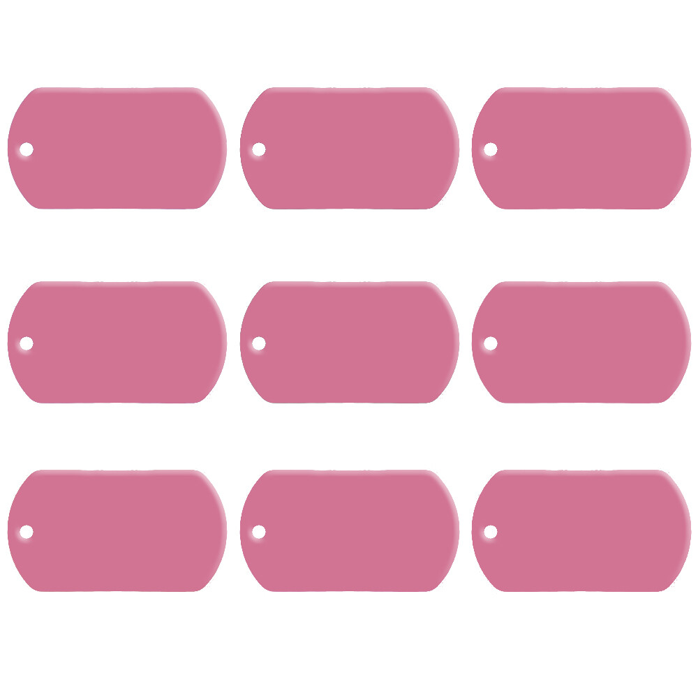 20/40/100pcs Personalized Pet Dog ID Tag Military Aluminum Bulk Blank Name Discs