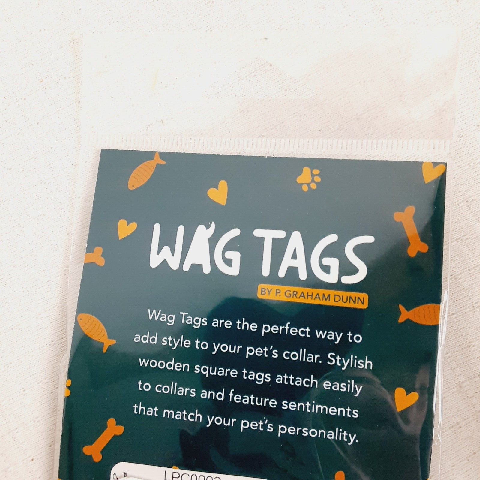 P Graham Dunn WAG TAGS Pet Collar Charms Wooden Square 1.5″ Wild, Cuddle Buddy