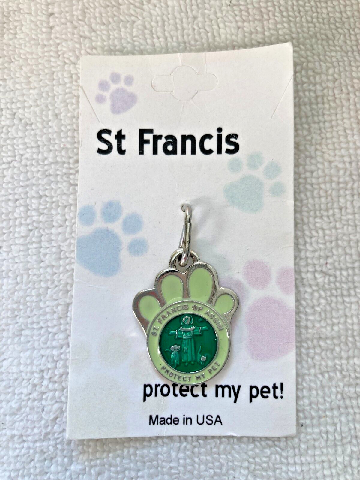 SAINT FRANCIS OF ASSISI: “PROTECT MY PET” MEDAL FOR COLLAR – CAT OR DOG