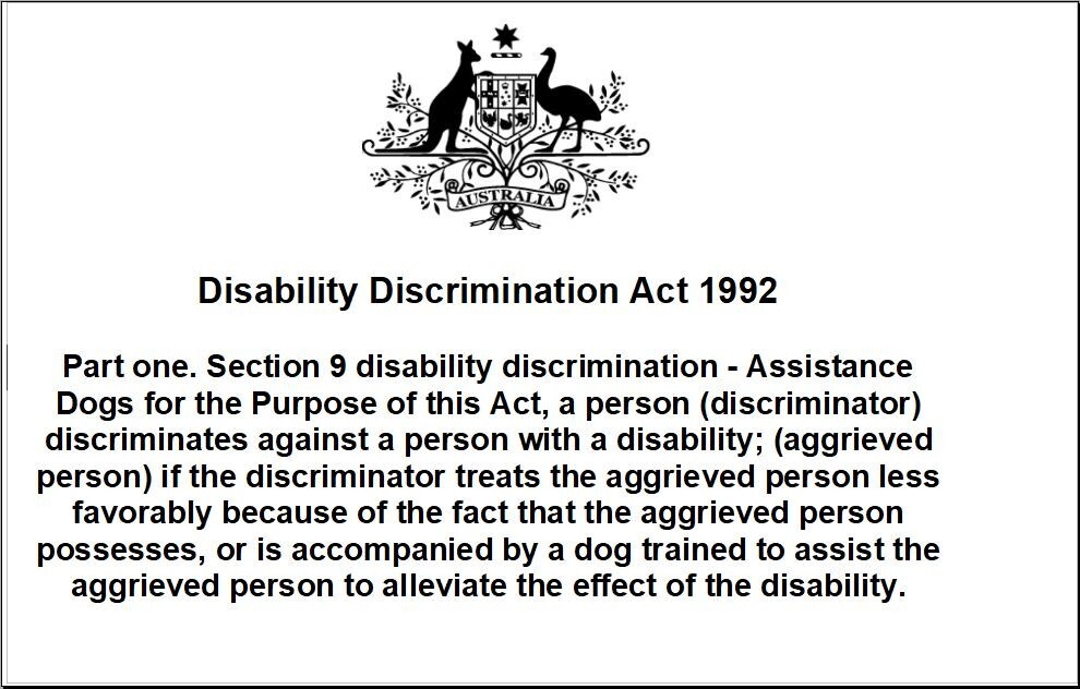 ASSISTANCE DOG AU – SERVICE CARD ID BADGE for Australia