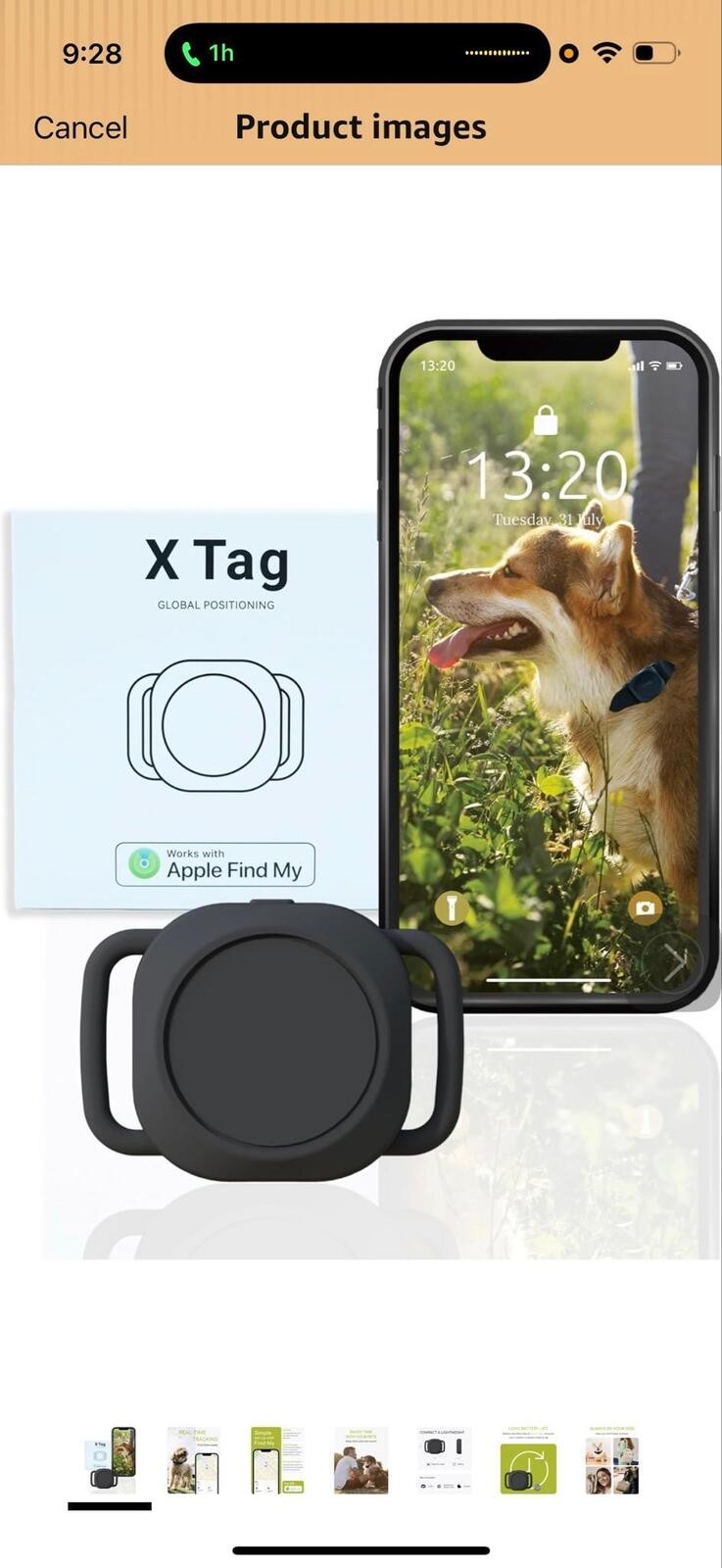 X Tag Bluetooth Tracker for Pets Compatible with Apple Find My