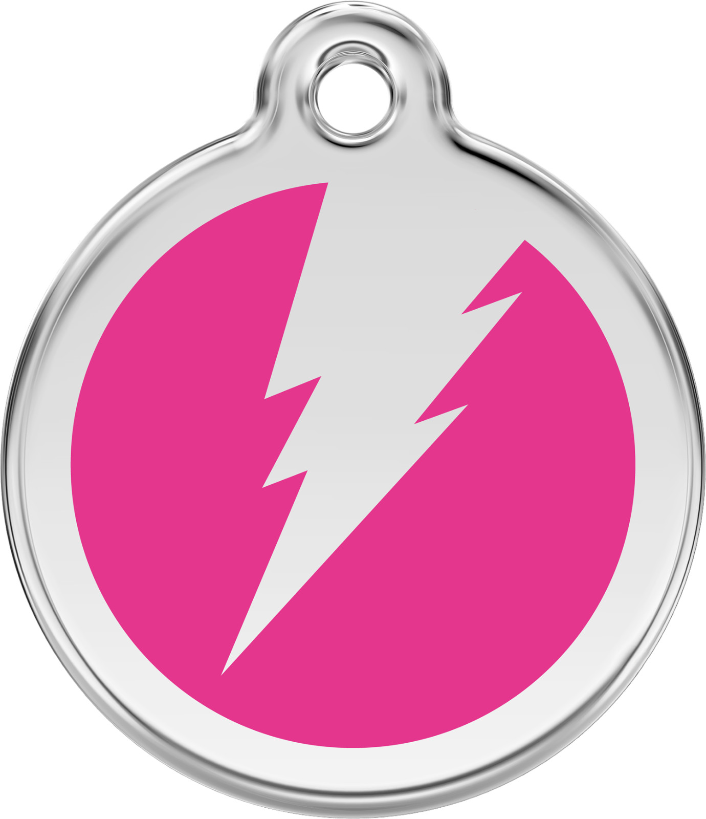 Steel Red Dingo Lightning ID Dog Tag Black Purple Blue Green Yellow Red Pink
