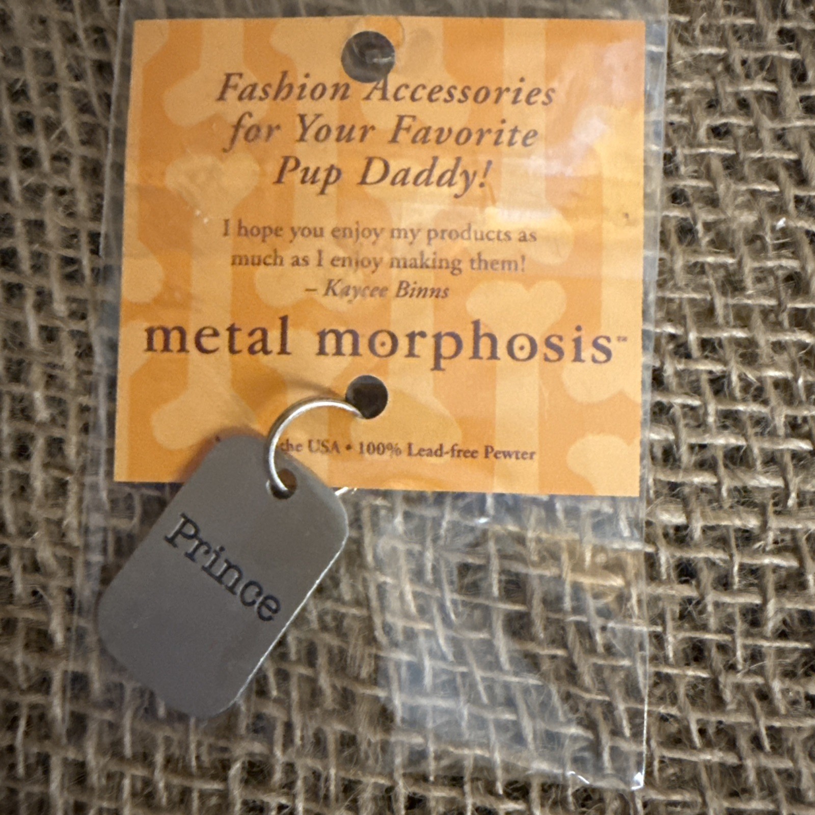 New 100% Lead Free Pewter Pet Tag ‘Prince’ Metal Morphosis Engravable M1