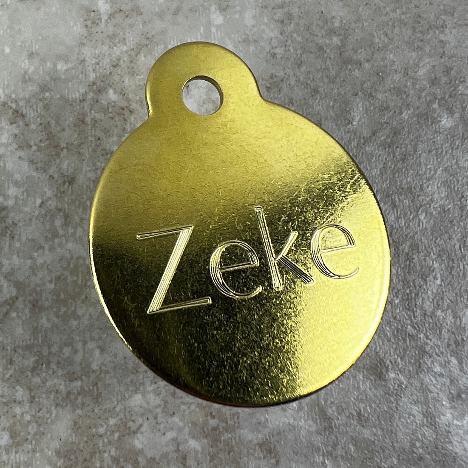 Custom Engraved Dog Tags Personalized Dog Collar Pet Tags RUSTIC BRASS MAYBERRY