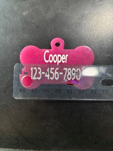 ACRYLIC PET Dog Identification Name Tags-Custom ID Tag or Keychain