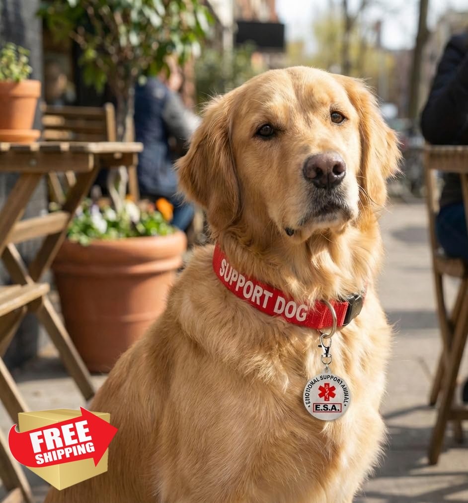 ALL ACCESS CANINE Service Dog ESA Collar Metal ID Tag Heavy Duty
