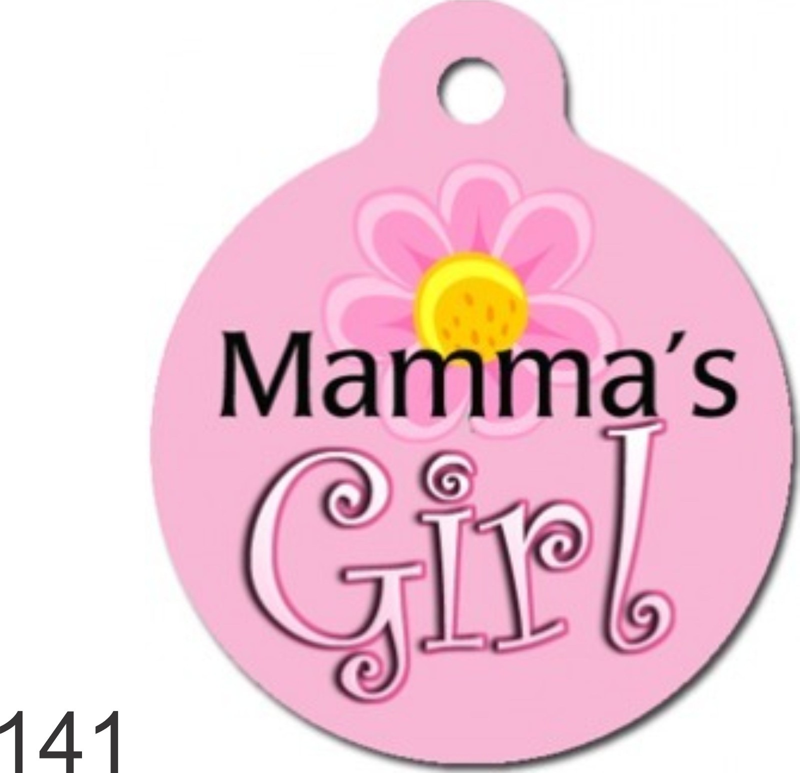 Pet Tags Personalized Pet ID tag for Dog and Cat ROUND Tag unique PINK Heart
