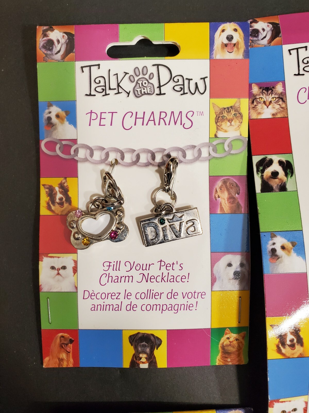 Talk to the Paw Dog 3 Charm Necklaces & 6 Pet Charms 10 – 18 inches