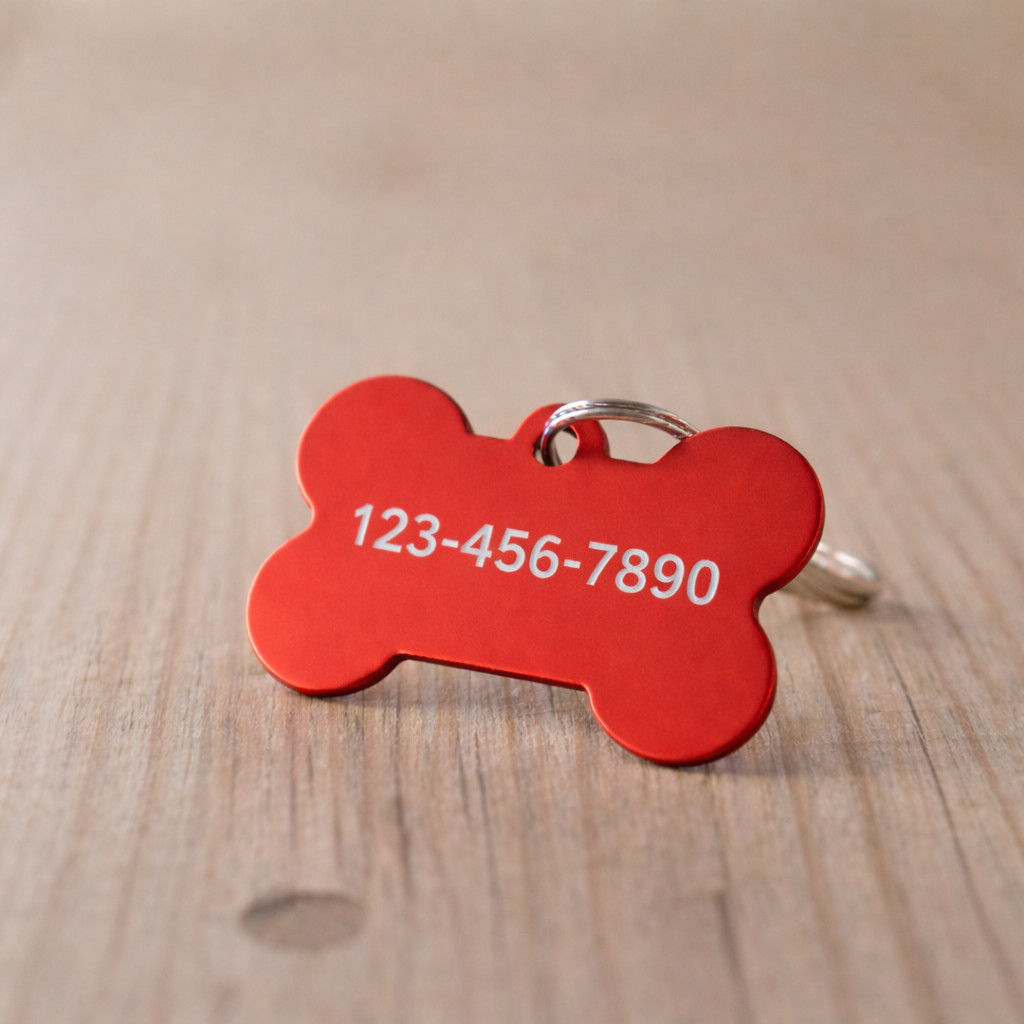 Custom Engraved Metal Dog ID Tag Personalized Pet Tag for Dogs & Cats